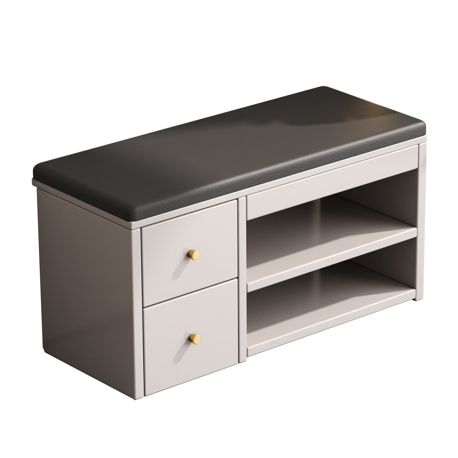 Banco Zapatero Con Asiento Y Cajones – 2 Niveles Estantes