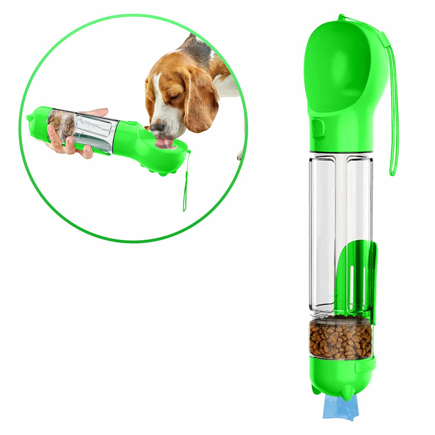 Botella de agua para perros