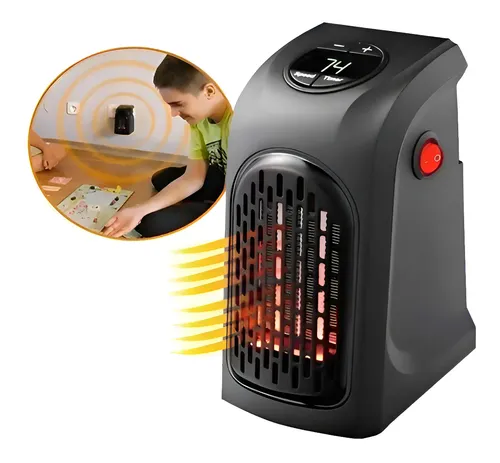 Calefactor Portatil Bajo Consumo 400w Negro