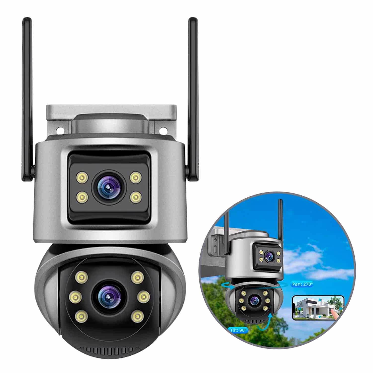 Camara Doble Lente A32 WiFi 3MP Visión Nocturna