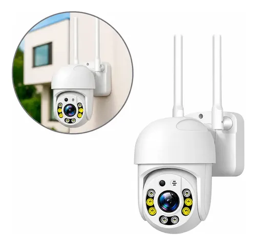 Camara Mini Full Hd Exterior Wifi Sensor Movimiento Blanco Blanco