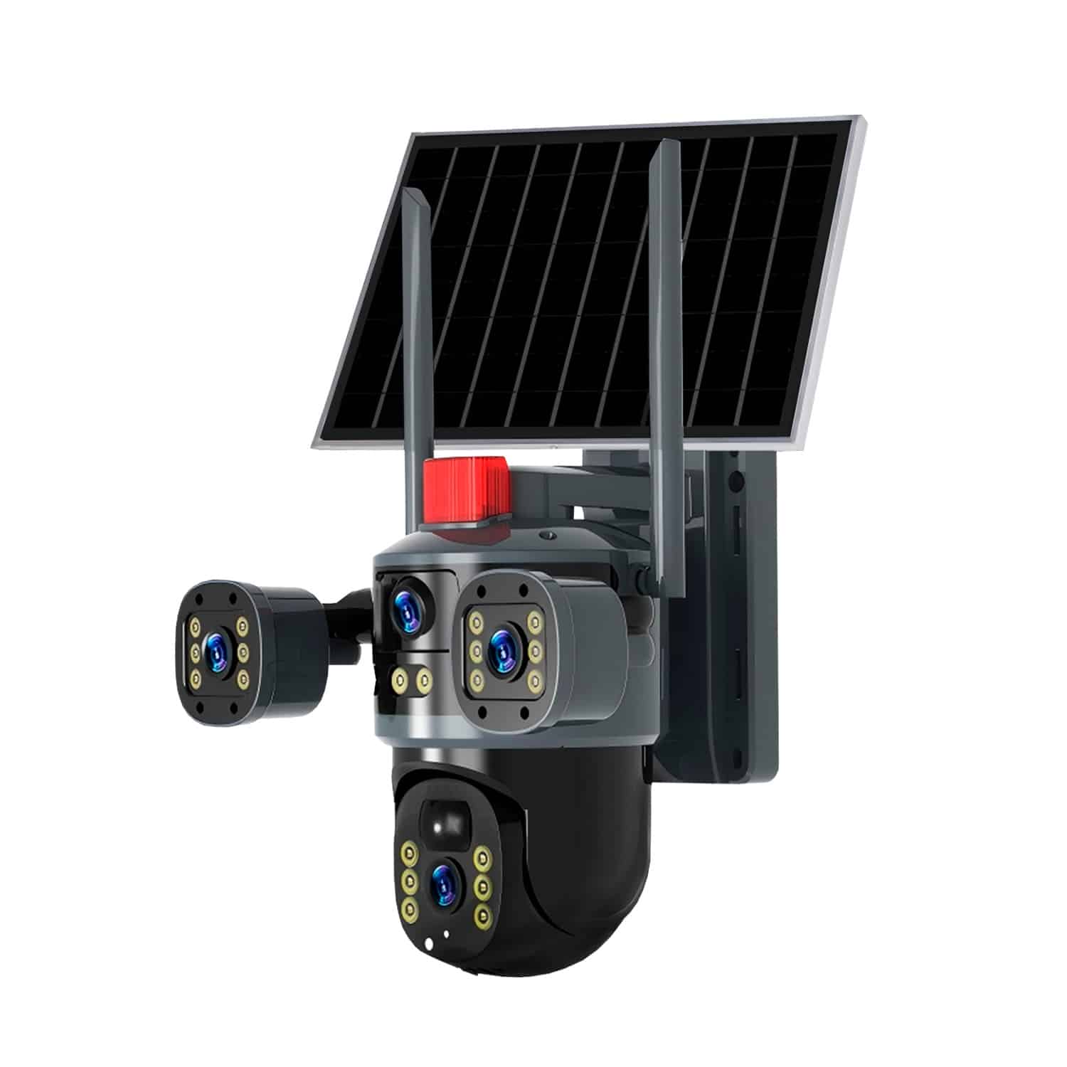 Camara Solar 2 Puntos De Visión Ptz Panorámica Con Panel