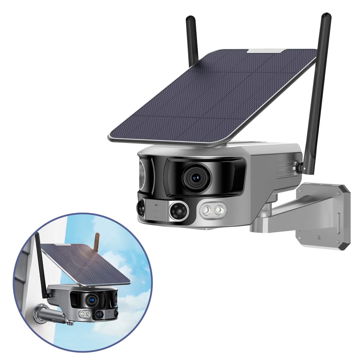 Camara WiFi Y6 4K Solar con Seguimiento Automático