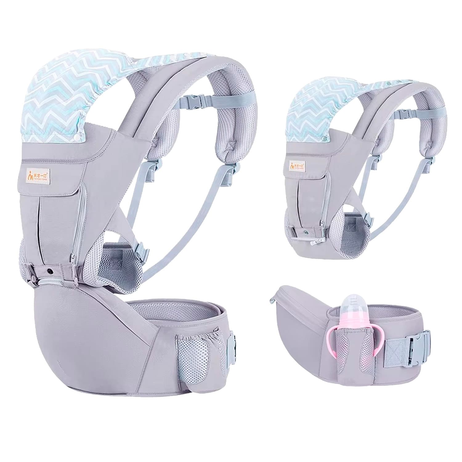 Canguro 3 en 1 Ergonómico con Asiento de Cadera