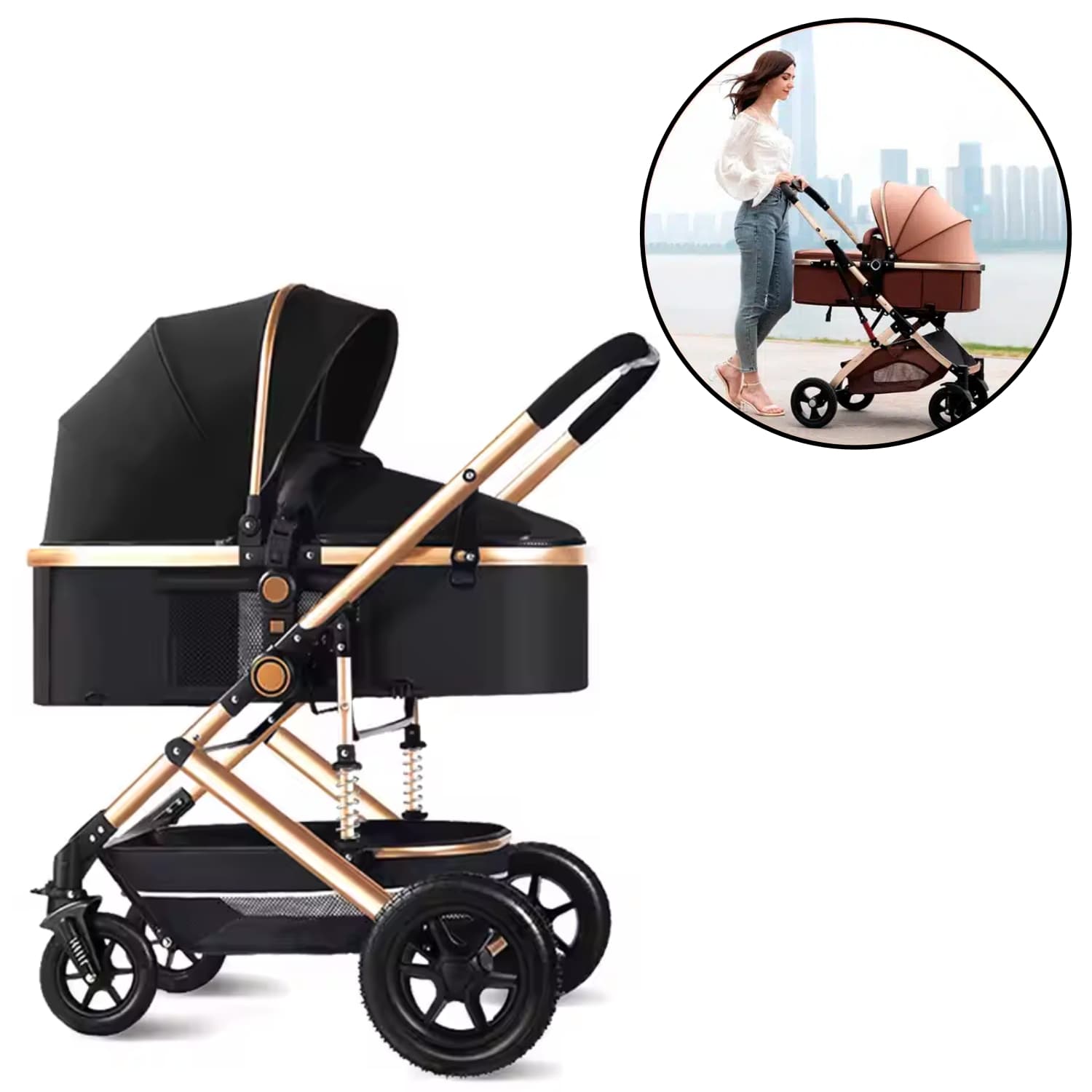 Coche Bebés Moises Plegable Multifuncional Y Comodo