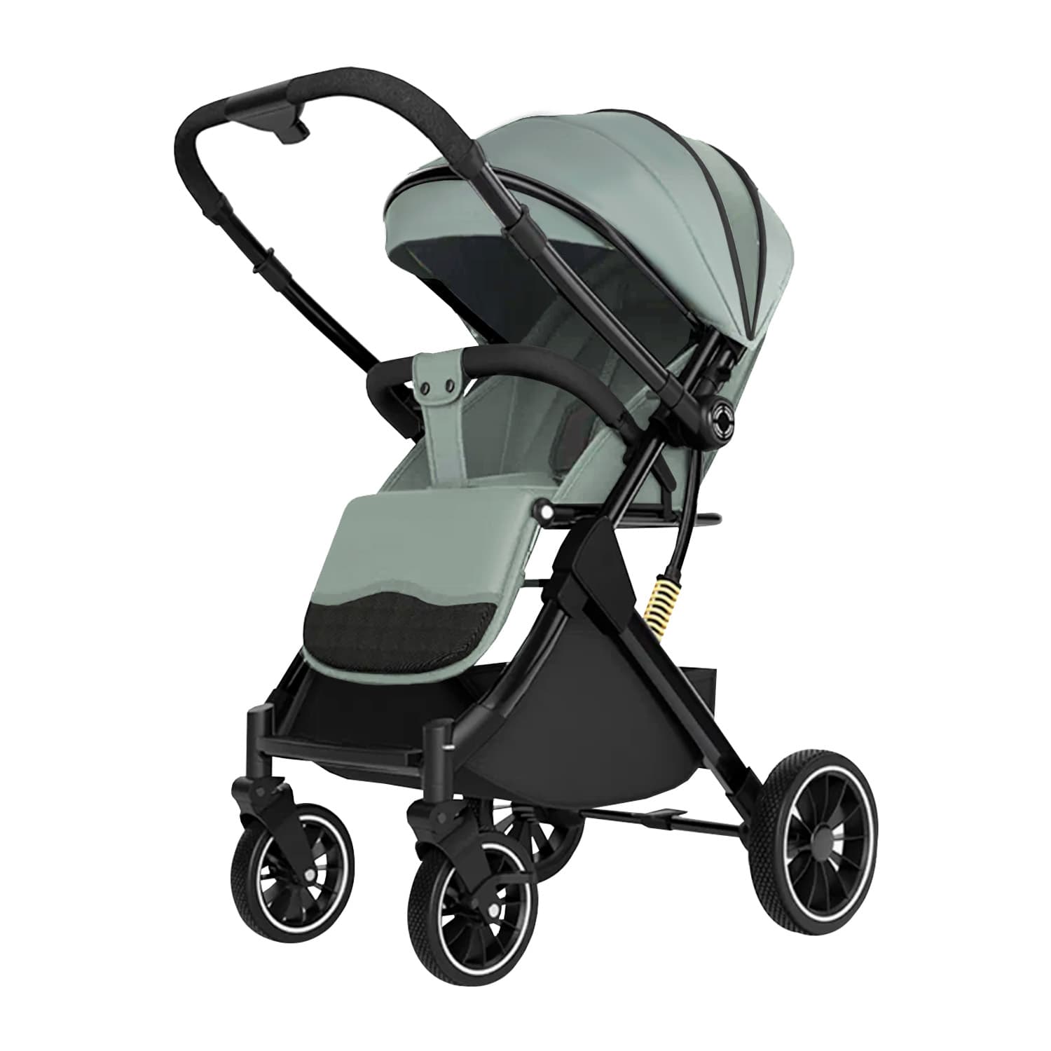Coche Maleta Plegable Reclinable con Ruedas 360°