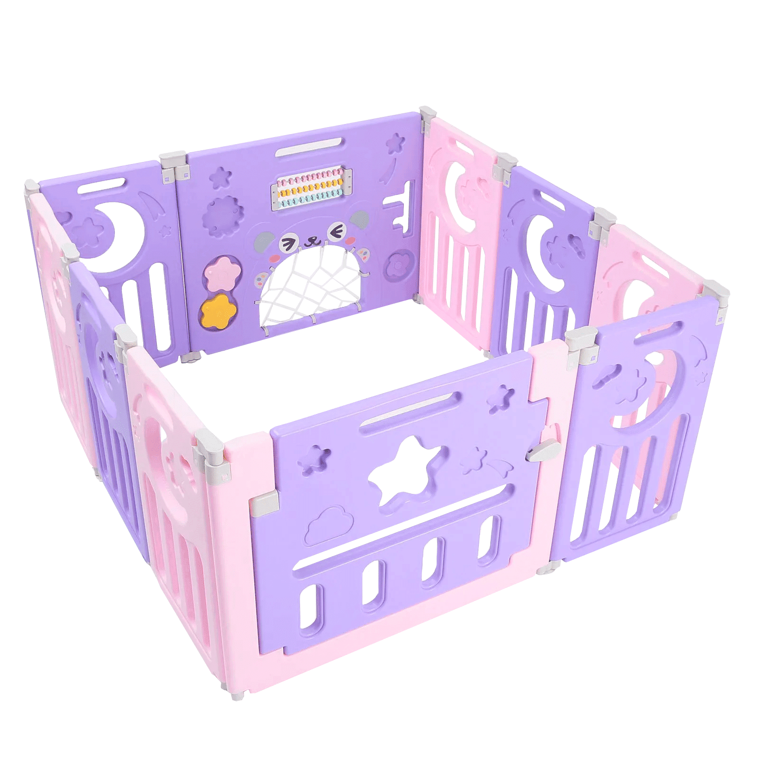 Corral Plegable Bebé 10 Piezas con Juegos y Puerta