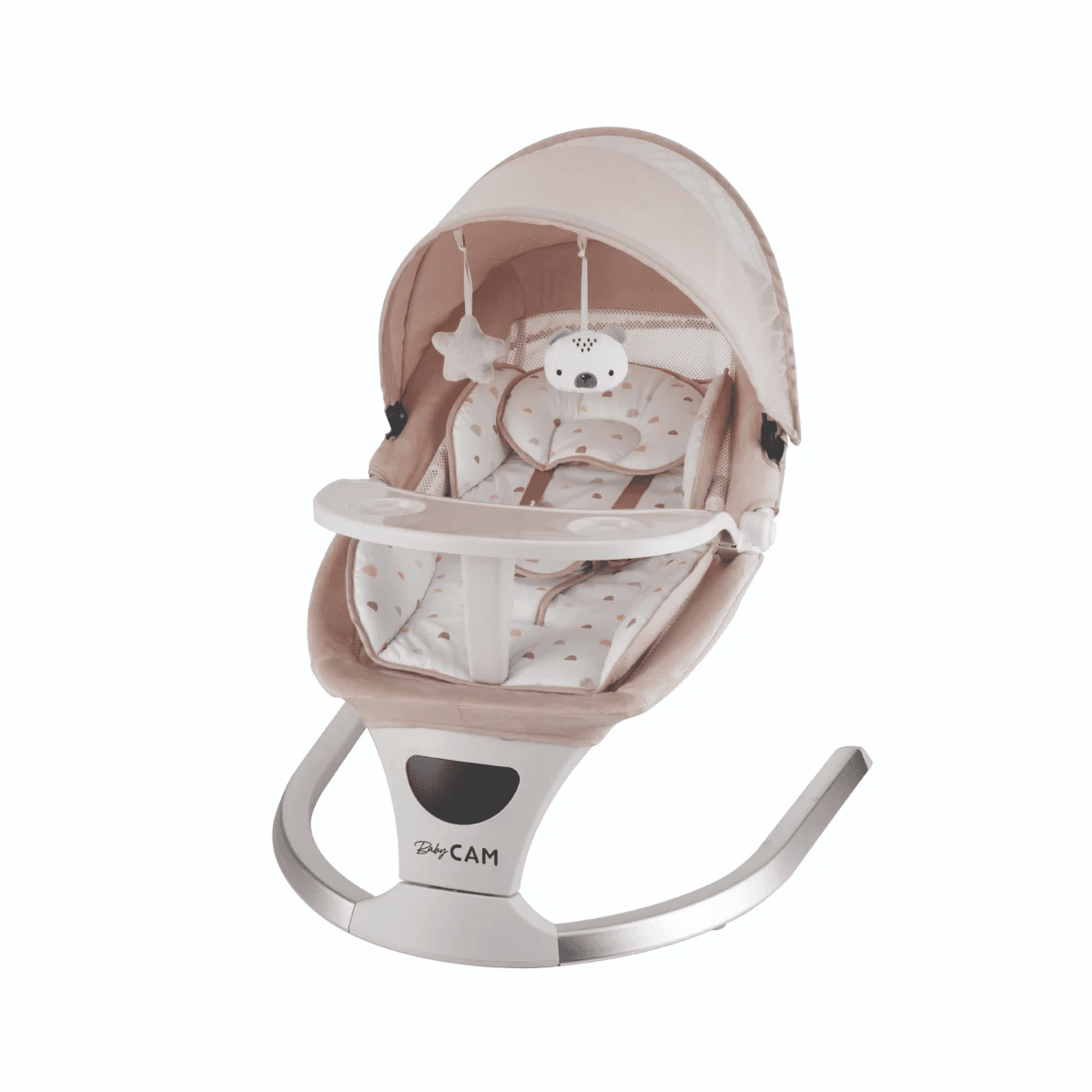 Mecedora para Bebé Automática Melody con Bluetooth, Control Remoto y Mesa de Comer