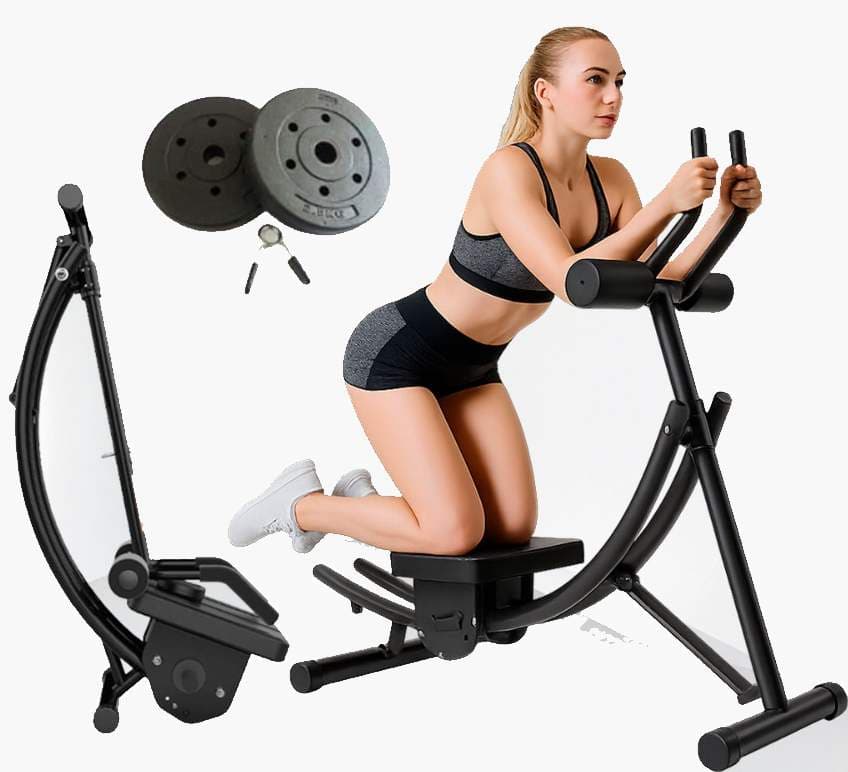 Máquina de Abdominales Total Crunch Plegable con Discos