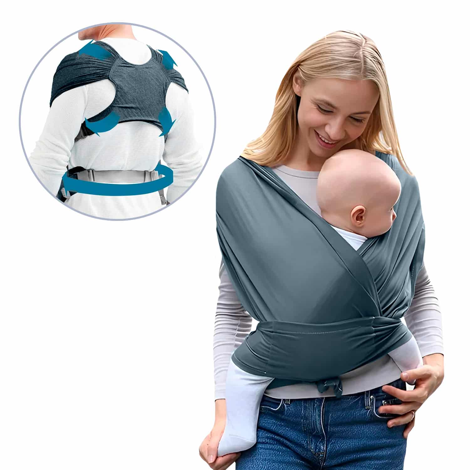 Fular para Recién Nacido Ergonómico Transpirable Ajustable