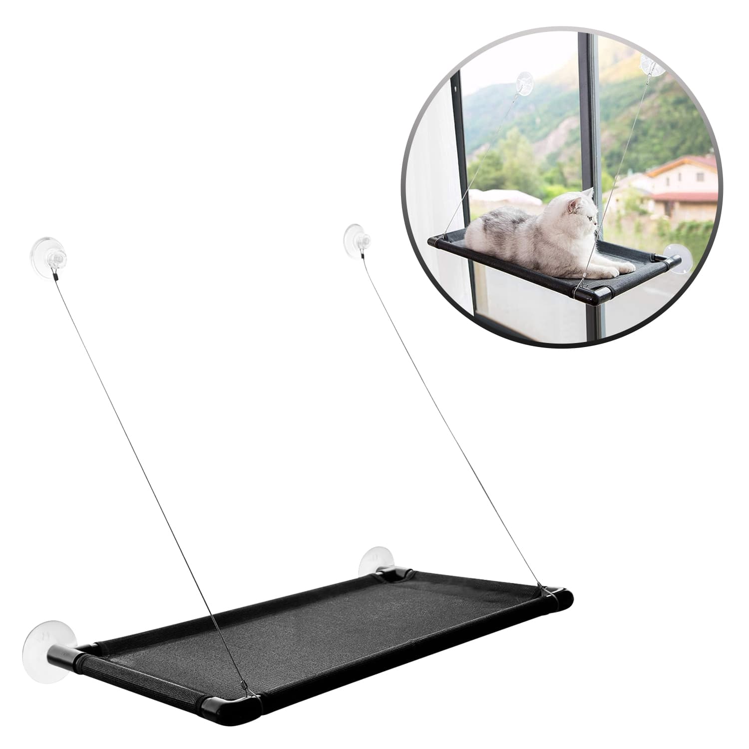 Hamaca para Gatos Juego Ventana Soporta 20 kg Resistente