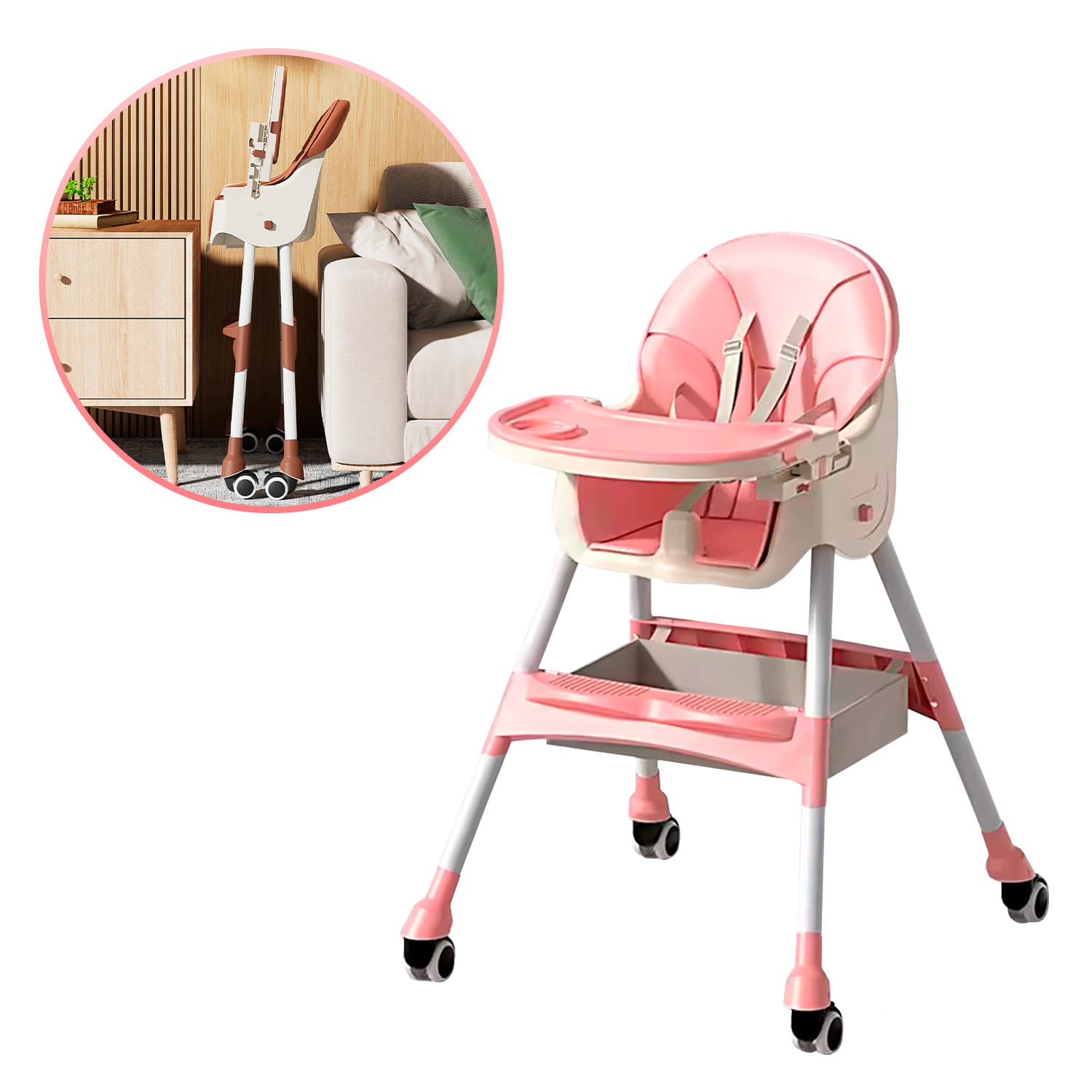 silla de comer plegable
