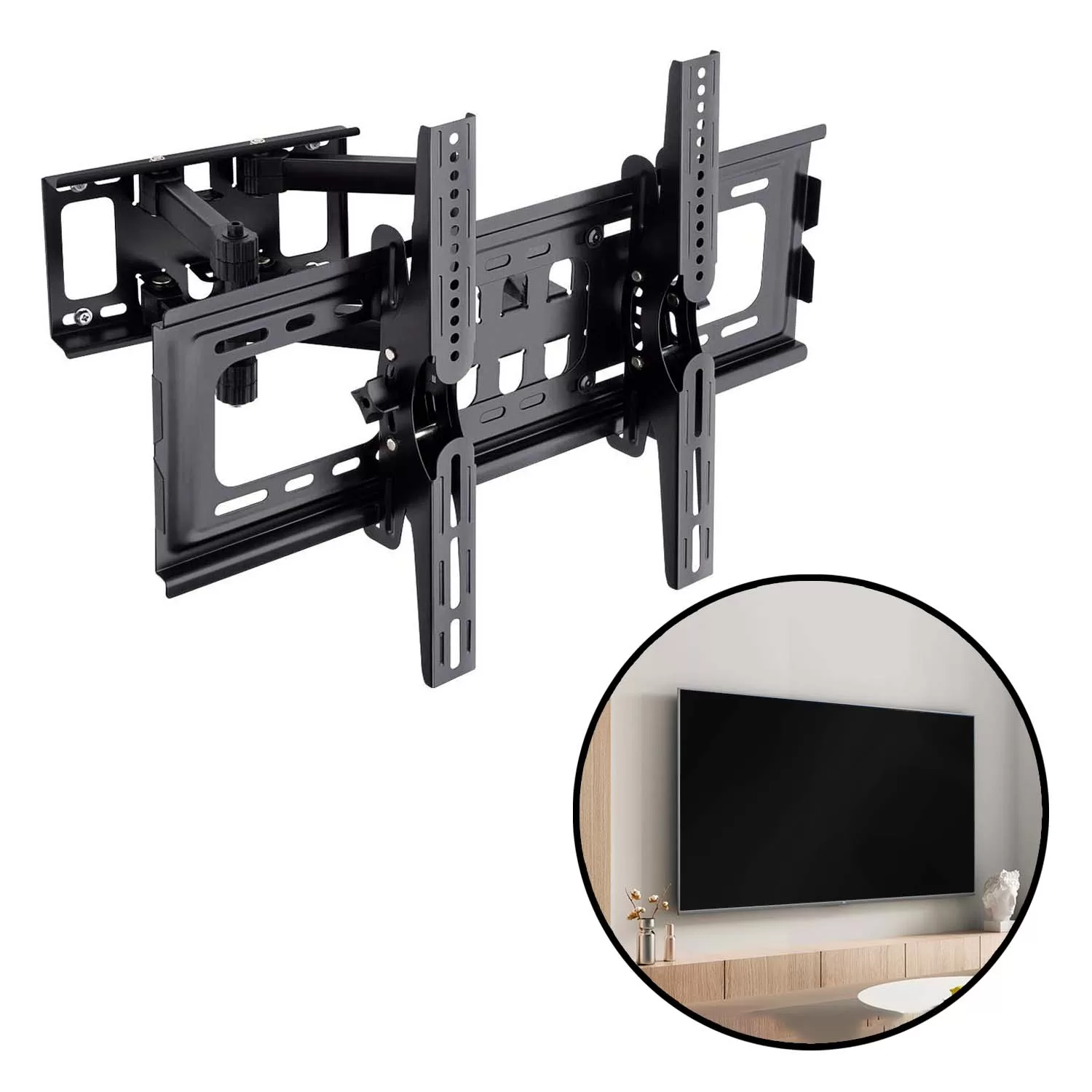 Soporte Rack Pared Televisor 40-80 Pulgadas Giratorio Ajustable