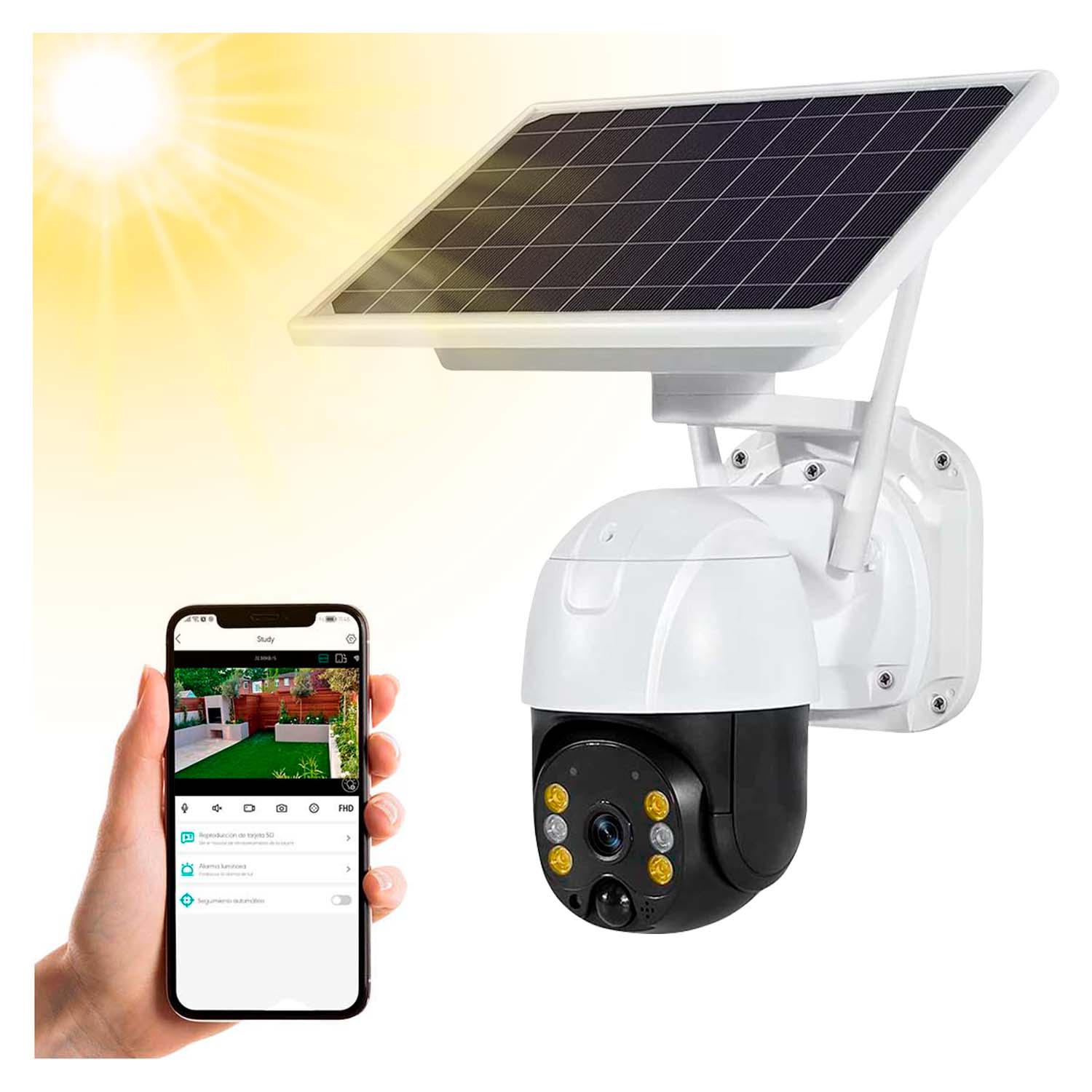 Buena suerte mínimo conductor Cámara IP Solar Recargable Wifi Con Sensor De Movimiento Exterior – BuyPal  Store