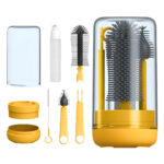 Limpiador de Biberones Portátil 4 en 1 con Base de Secado